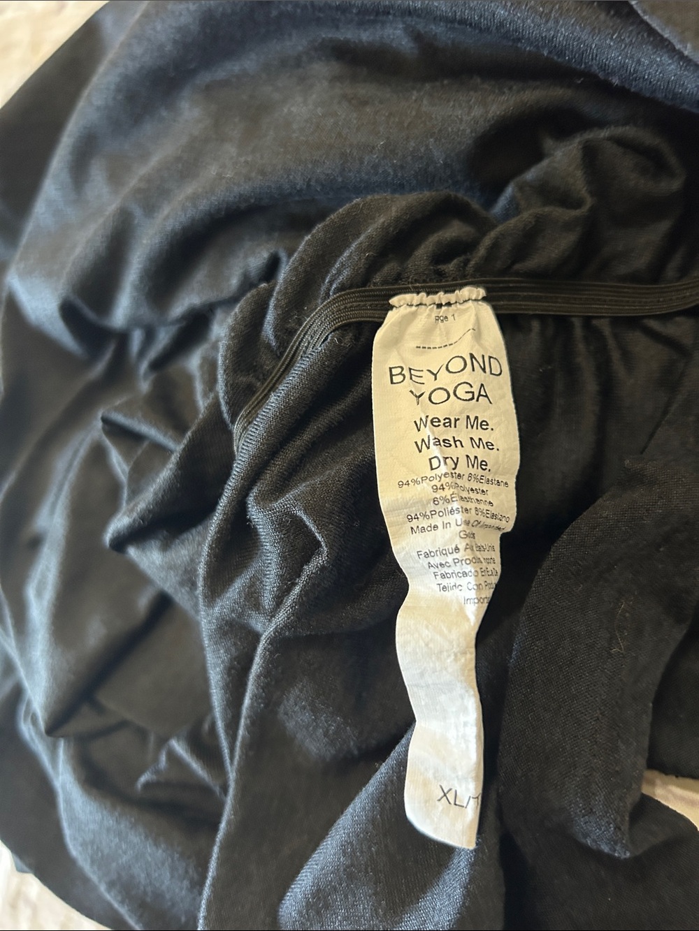 Beyond the Bump Black Featherweight Spacedye Racerback Maternity Tank- Black XL - Picture 5 of 5